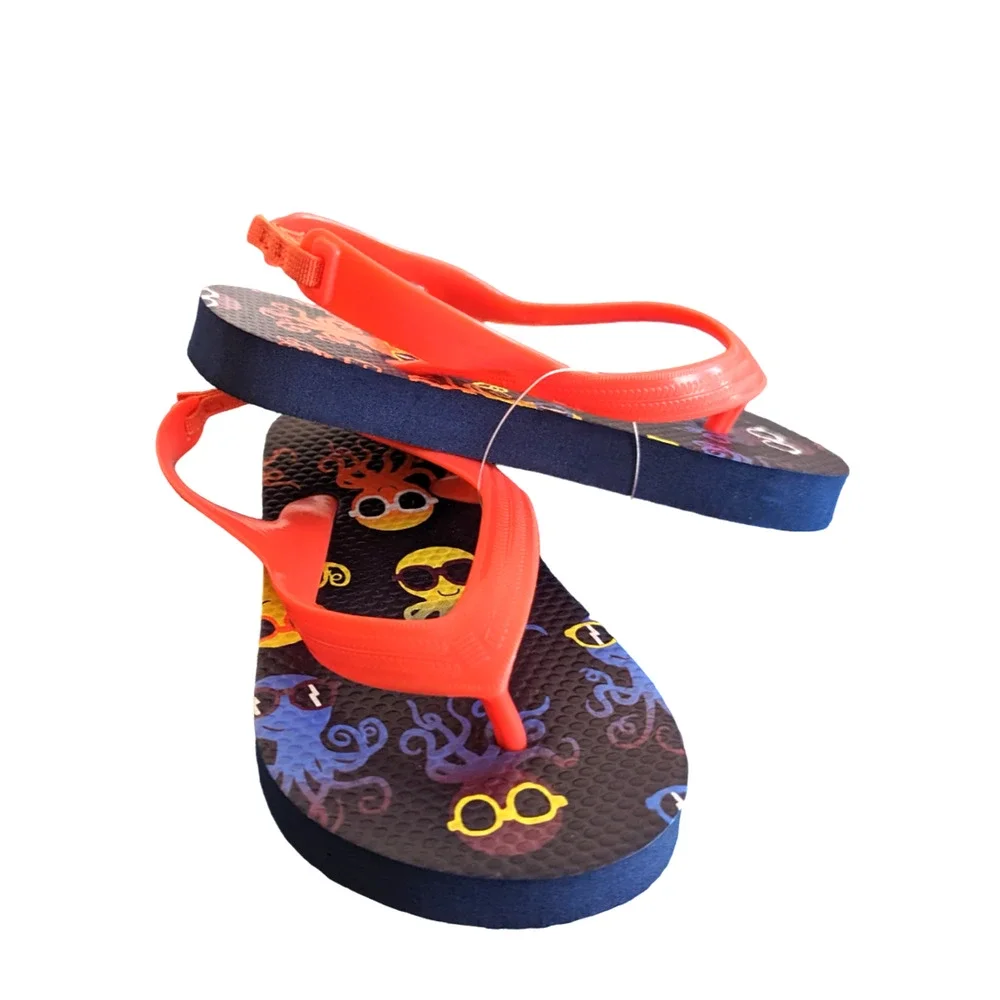Gap Toddler Flip Flops Size 7/8 Colorful Summer Sandals Preppy Whimsical Beachy